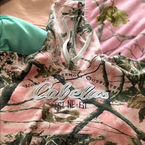 Pink Camo Cabelas Hooded Sweatshirt